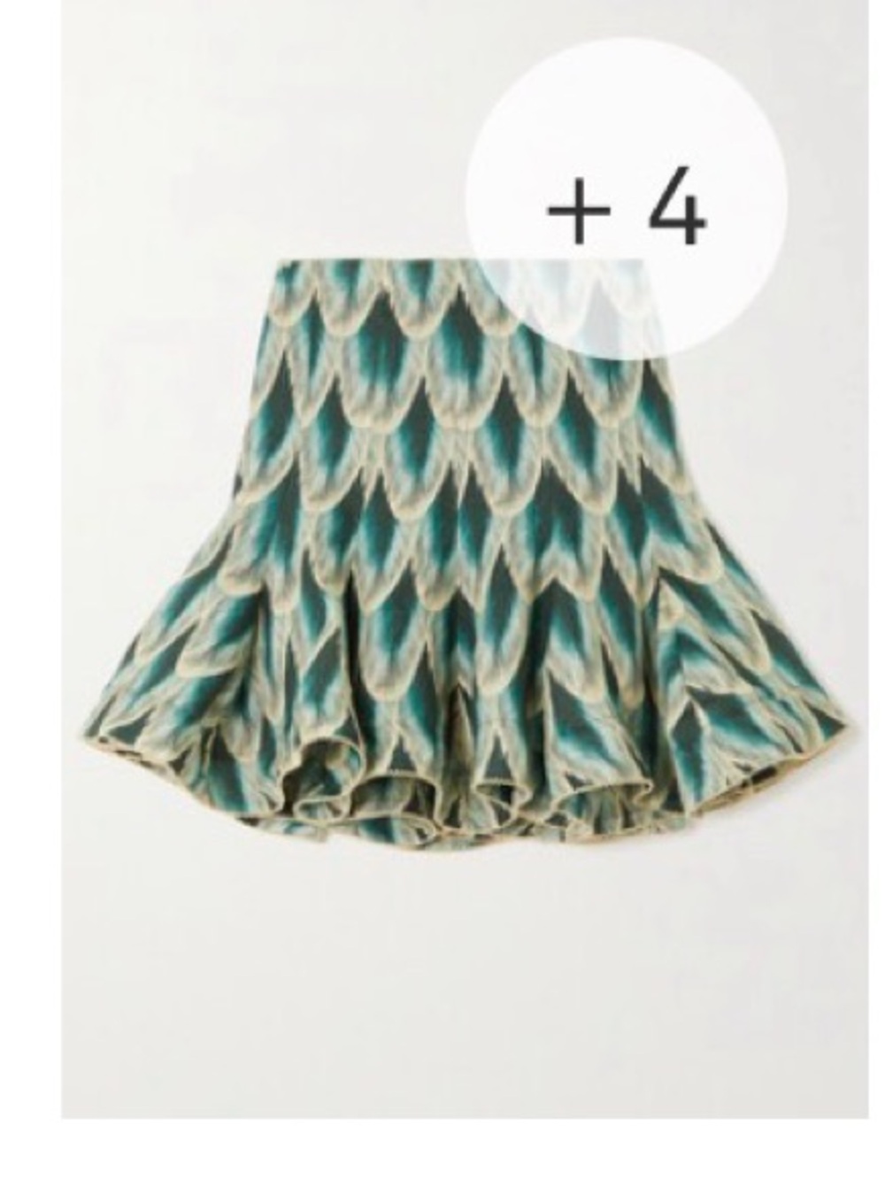 Agua by Agua Bendita Teal Patterned Mini Skirt